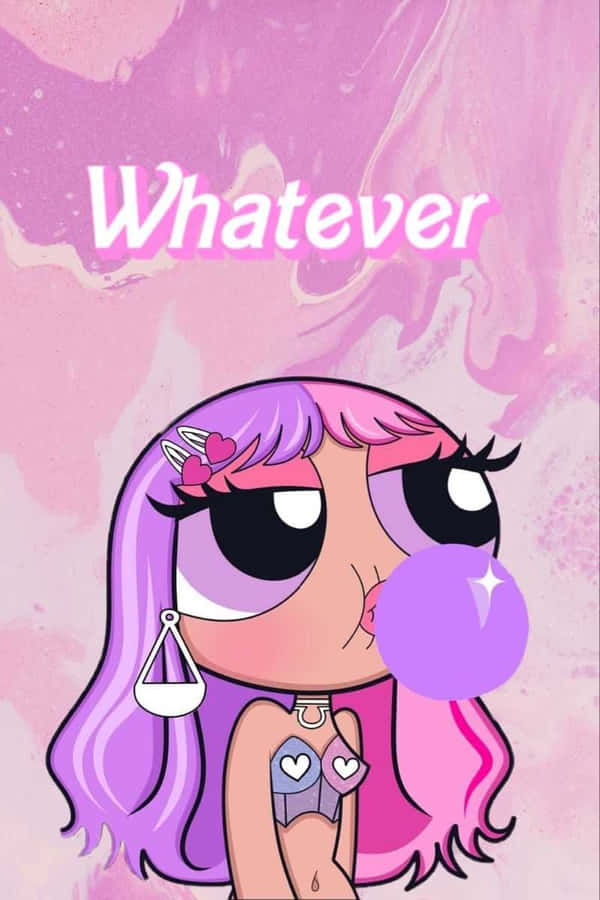 Whatever Powerpuff Girls Pink Wallpaper