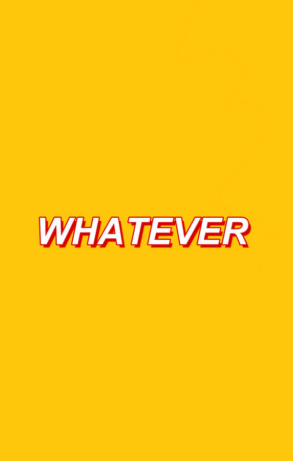 Whatever Simple Yellow Phone Wallpaper