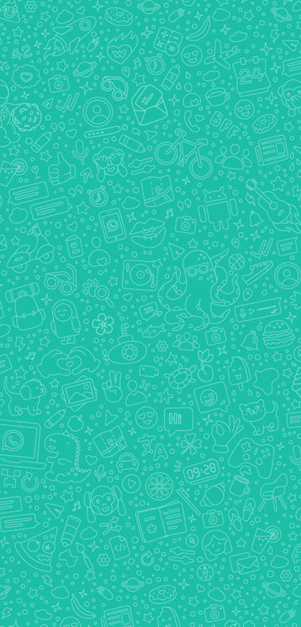 Whatsapp Chat Doodle Patterns Wallpaper