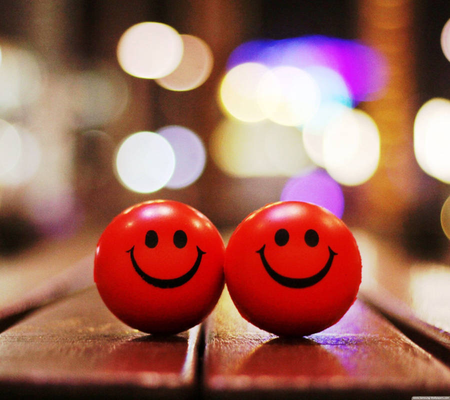 Whatsapp Dp Red Smiley Balls Wallpaper