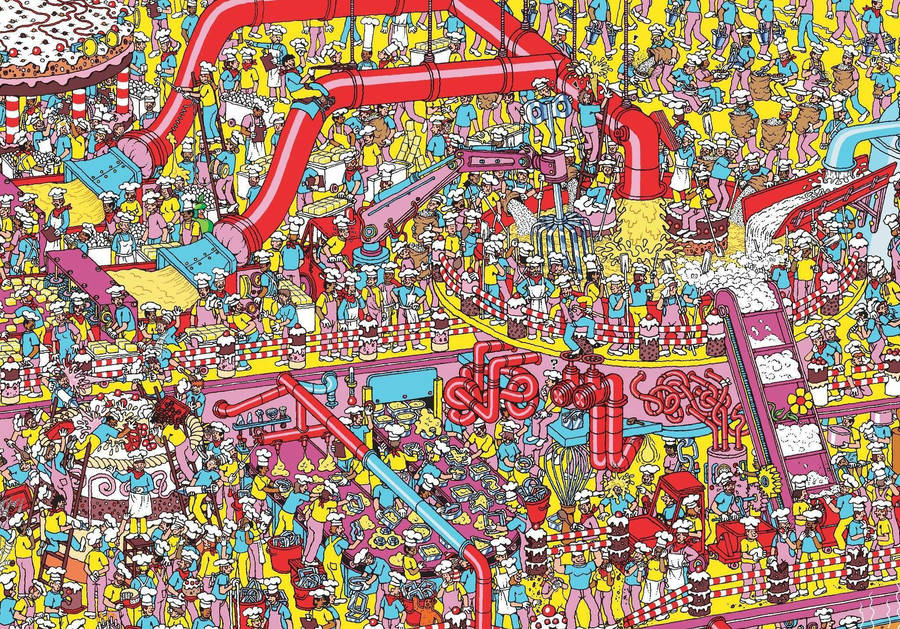 Where's Waldo Desserts Factory Wallpaper