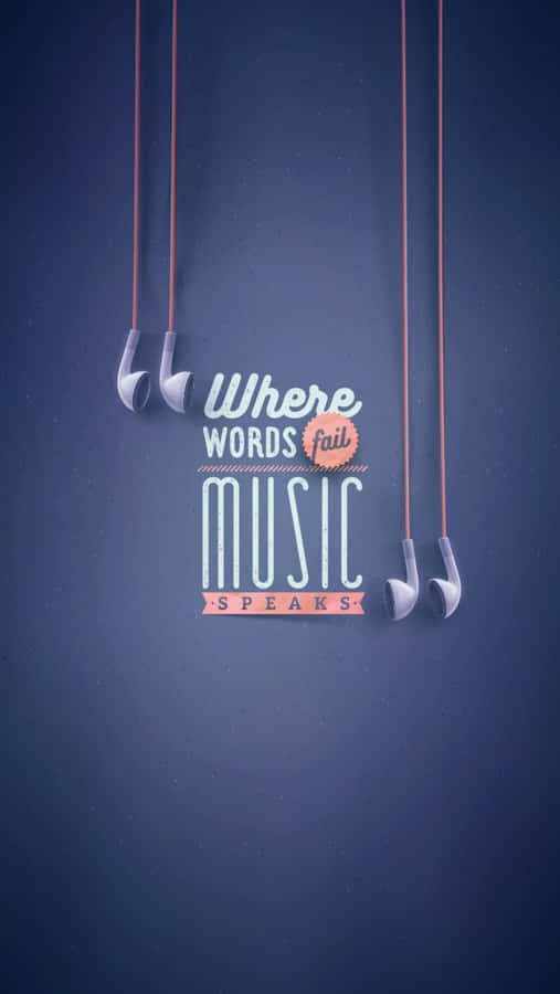 Where Words Fail Music Speaks Quote Wallpaper