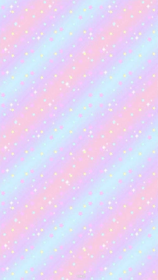 Whimsical Diagonal Pattern In Cute Pastel Colors Wallpaper