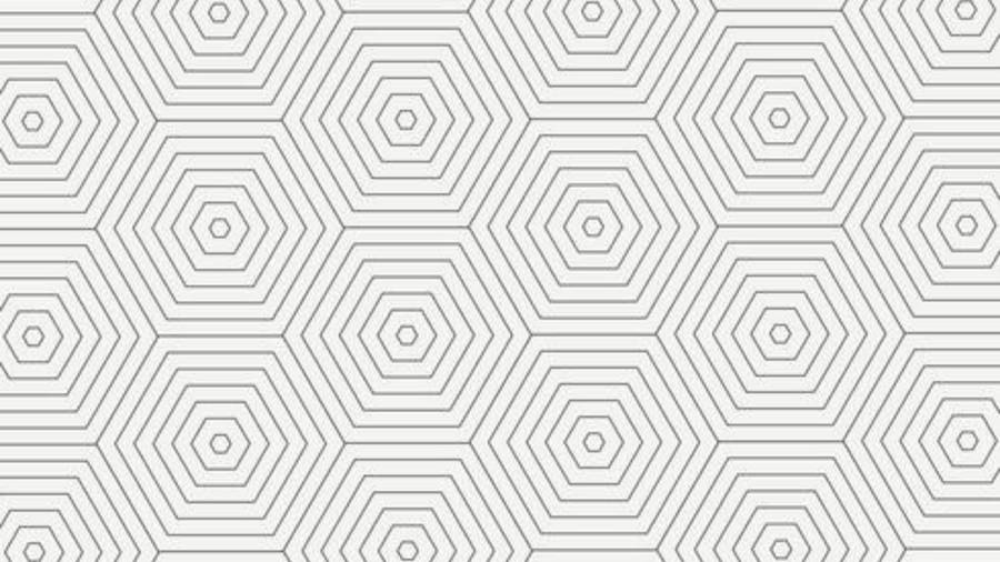 White Abstract Pentagon Shapes Wallpaper