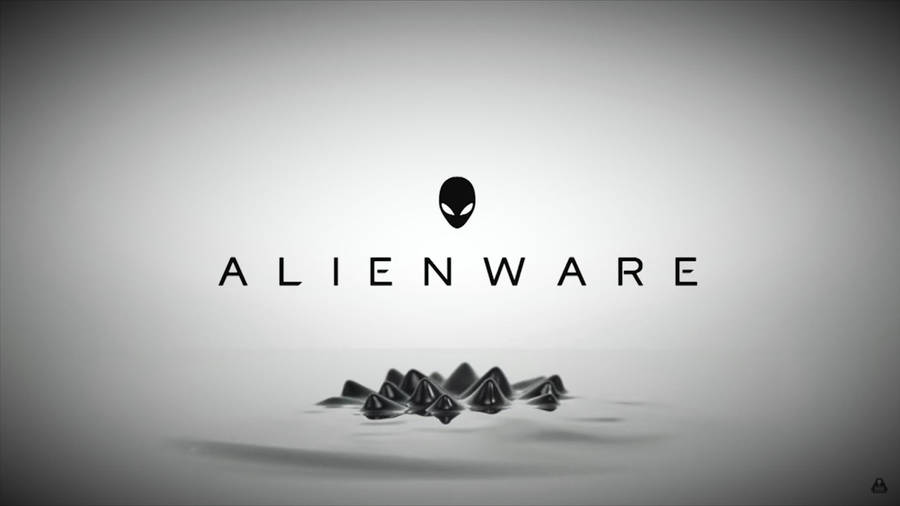 White Alienware Black Water Wallpaper