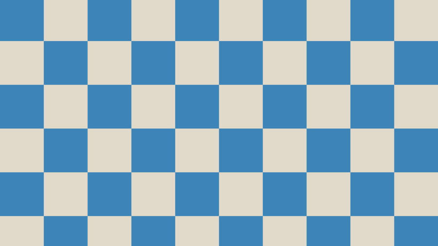 White And Baby Blue Checkered Board Wallpaper