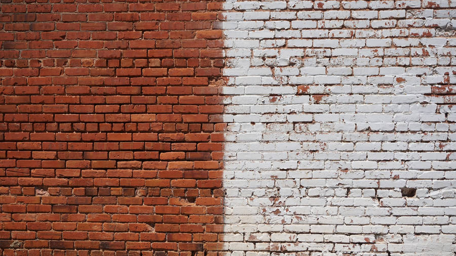 White And Brown Brick Wall Wallpaper