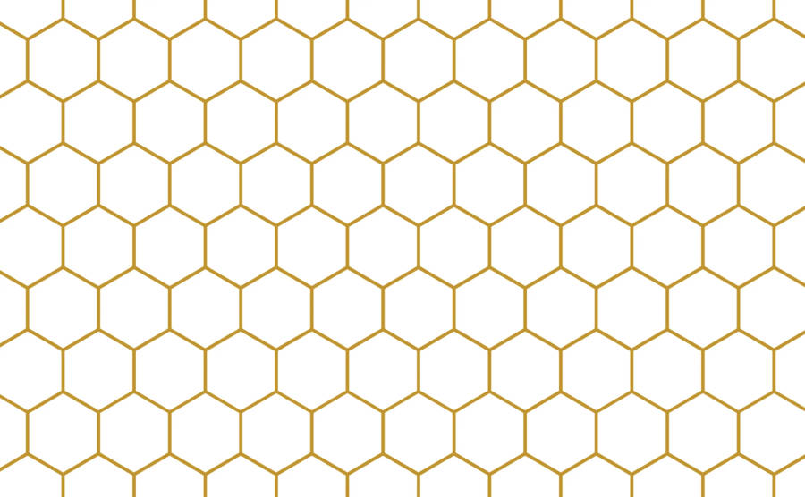 White And Gold Honeycomb Wallpaper