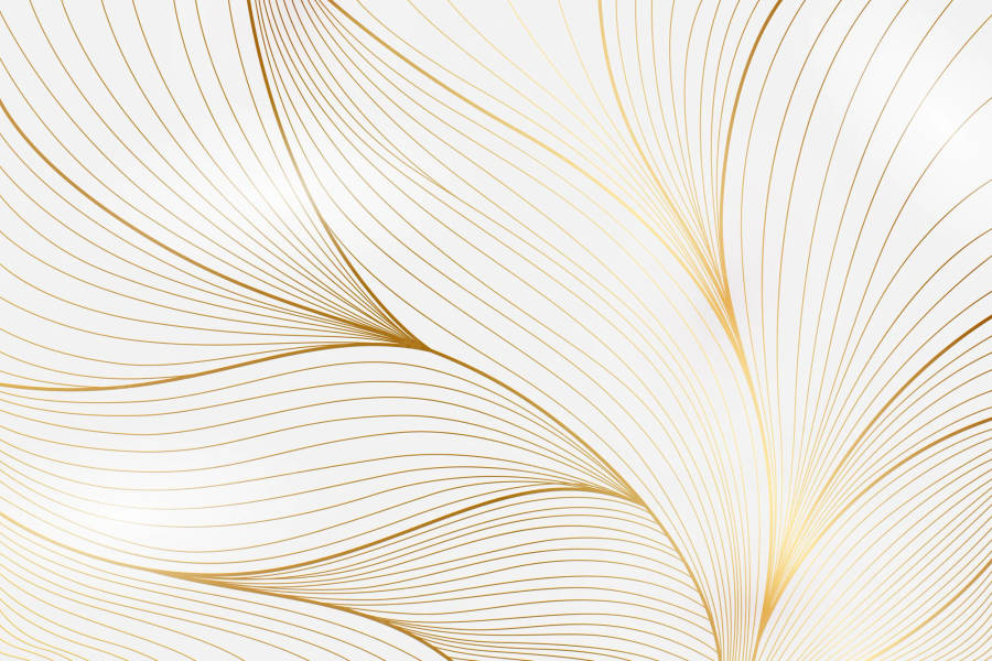 White And Gold Leaves Wallpaper