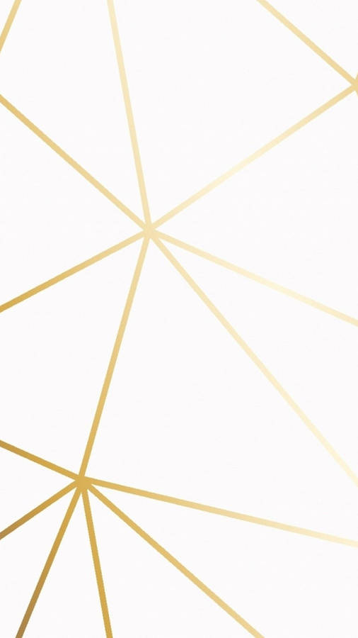 White And Gold Lined Tiles Wallpaper