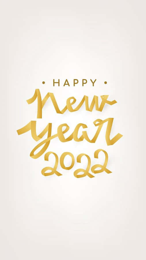 White And Gold New Year 2022 Wallpaper