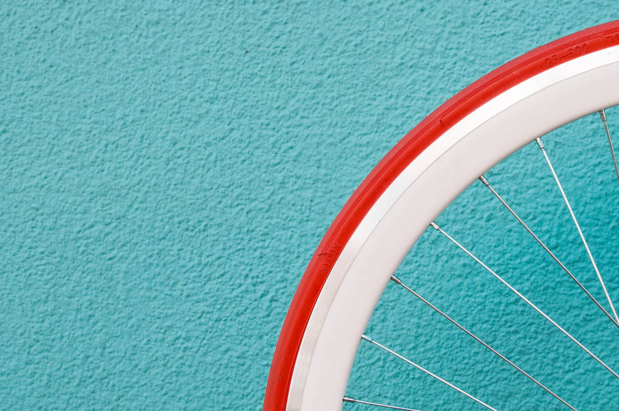 White And Red Bike Tire Wallpaper