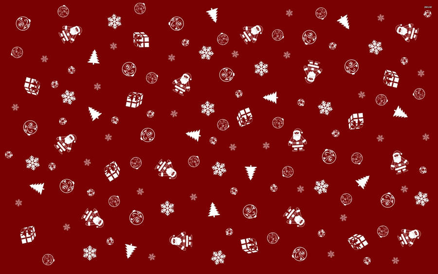 White And Red Christmas Collage Wallpaper