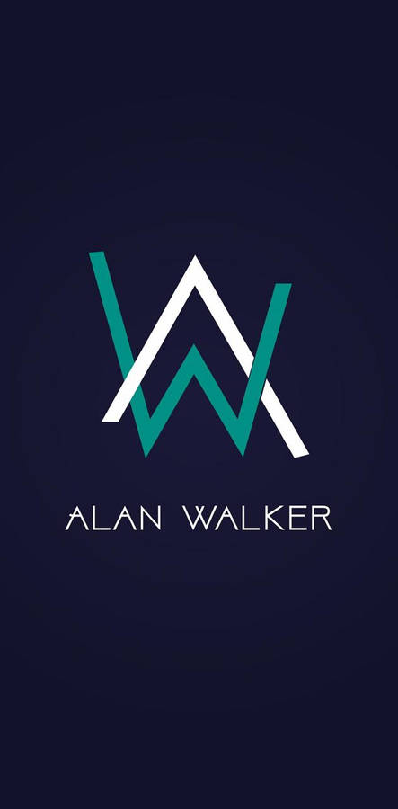 White And Teal Alan Walker Logo Wallpaper