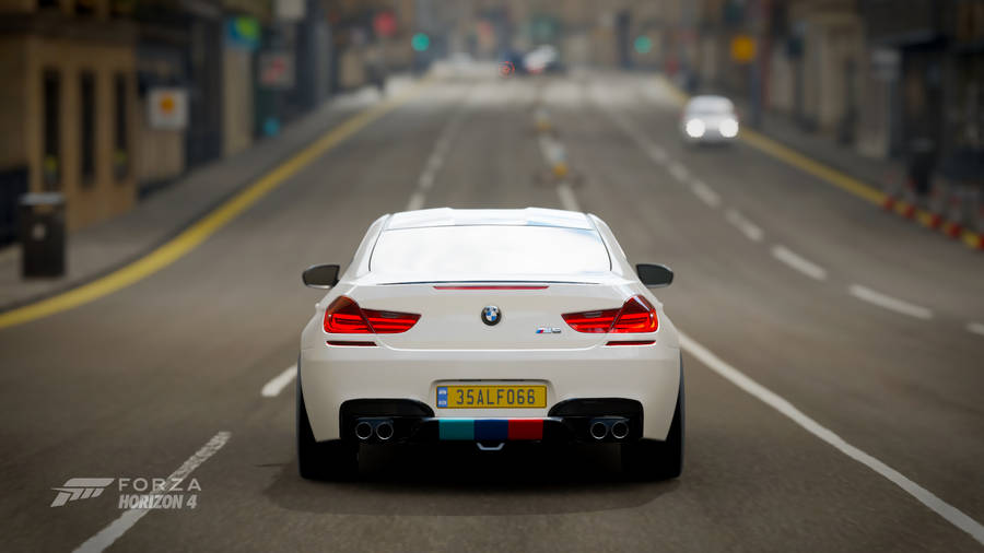 White Bmw From Forza Horizon 4 Wallpaper