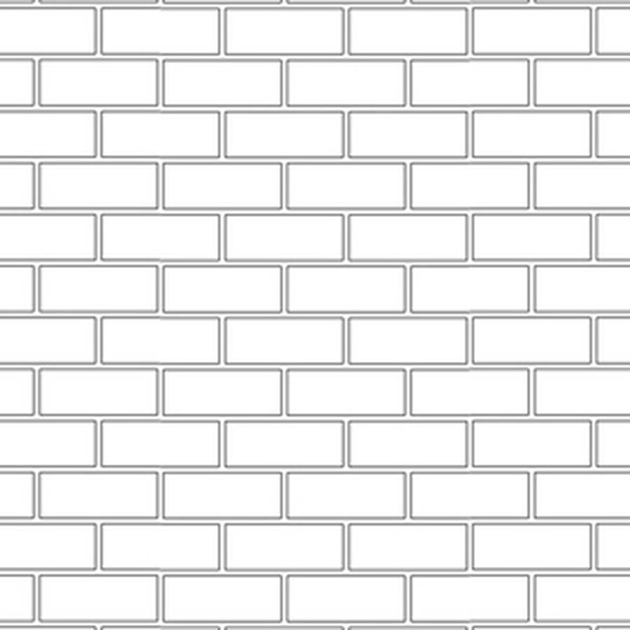 White Brick Outline Wallpaper