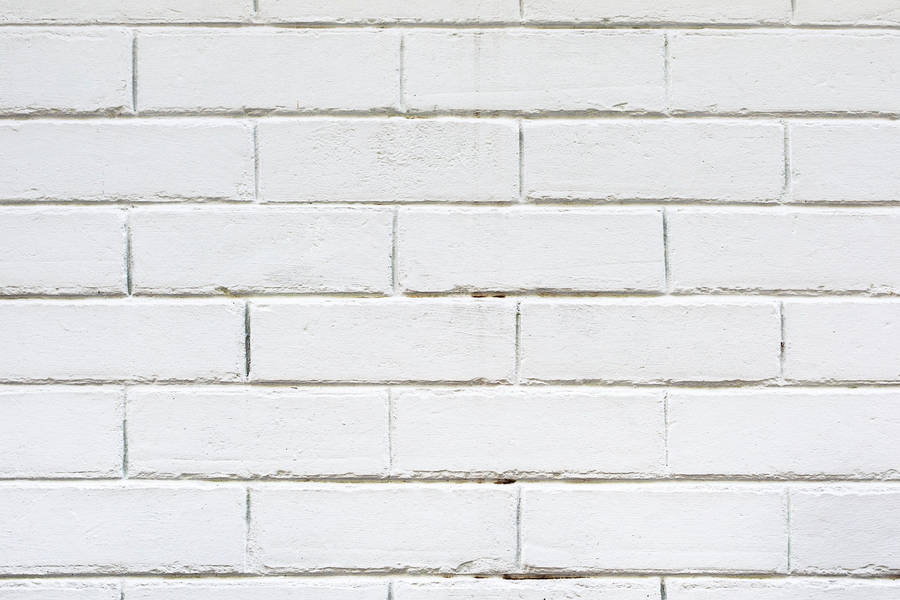 White Brick Running Bond Wallpaper