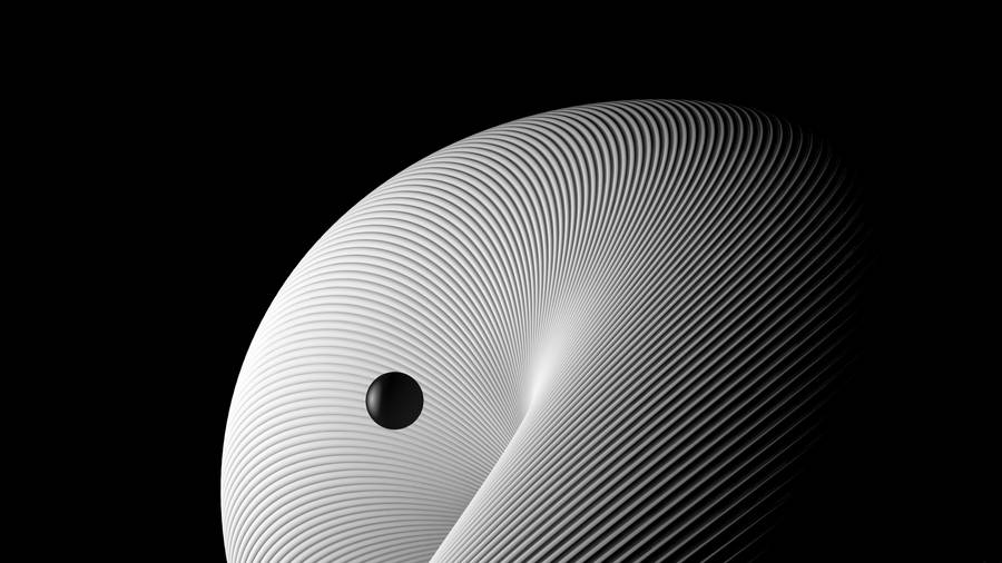 White Circle Black Eyes 3d Desktop Wallpaper