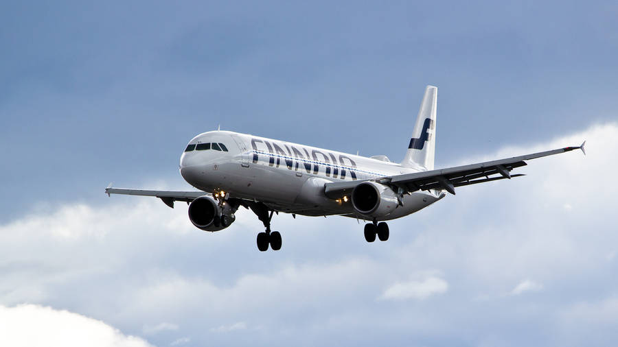 White Clouds Finnair Wallpaper