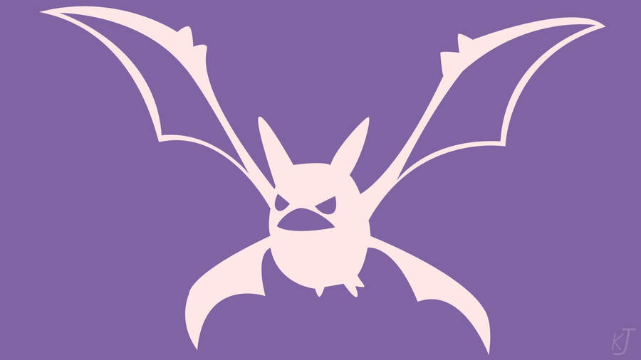 White Crobat In Purple Wallpaper