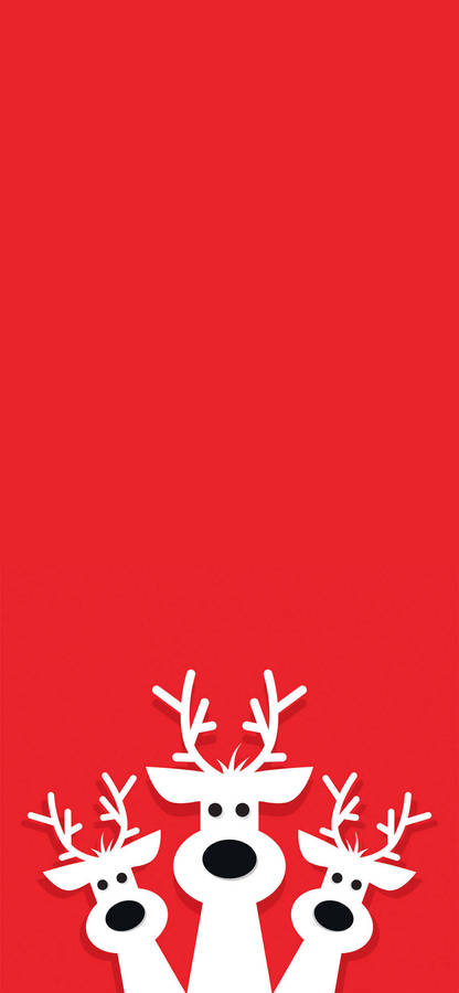 White Deer On Aesthetic Christmas Iphone Wallpaper