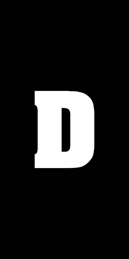 White Letter D Name Black Wallpaper