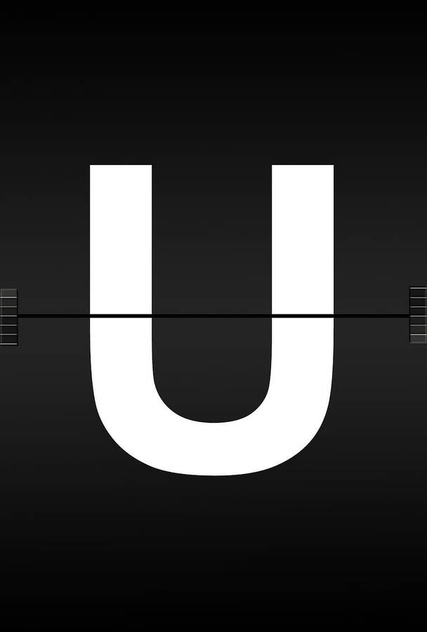 White Letter U Wallpaper