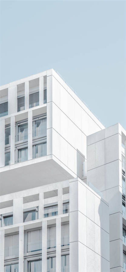 White Modern Building Iphone Wallpaper