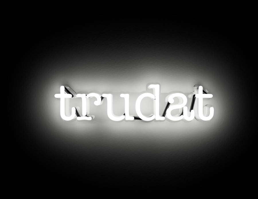 White Neon Aesthetic Trudat Wallpaper