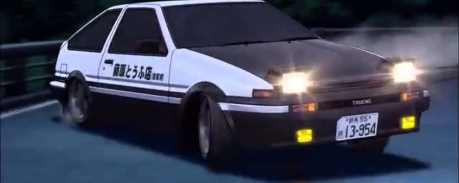 White Nissan 180 Sx Lights On Wallpaper