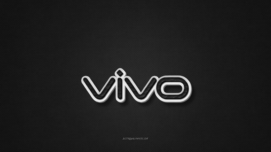 White Outline Vivo Logo Dark Wallpaper