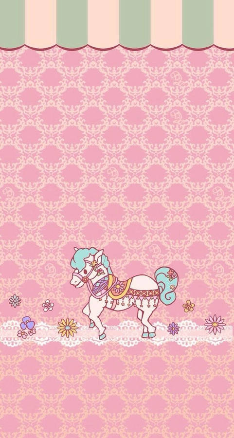 White Pony Pretty Phone Wallpaper