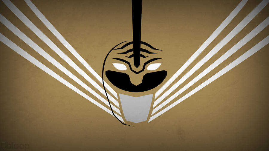 White Power Rangers Minimalist Wallpaper