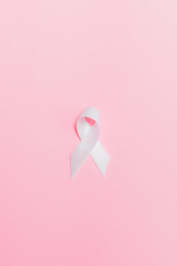 White Ribbon On Pink Background Wallpaper