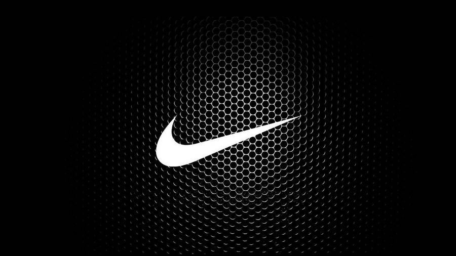 White Swoosh In Black Wallpaper