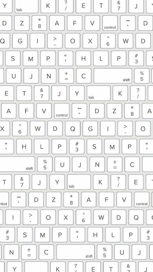 White Vertical Keyboard Aesthetic Wallpaper