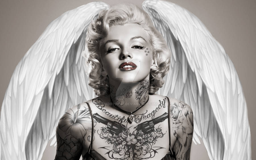 White Wings Marilyn Monroe Wallpaper