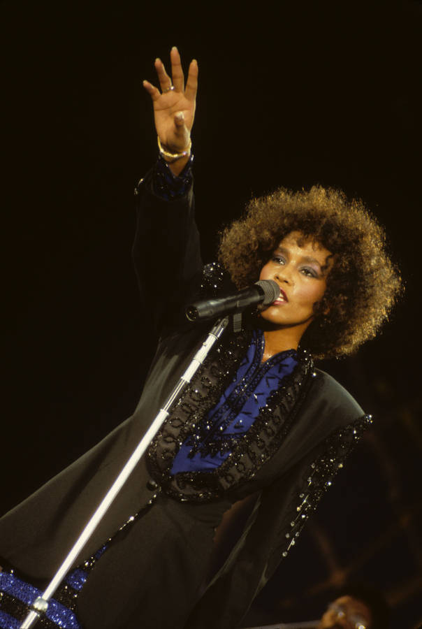 Whitney Houston In Afro Wallpaper