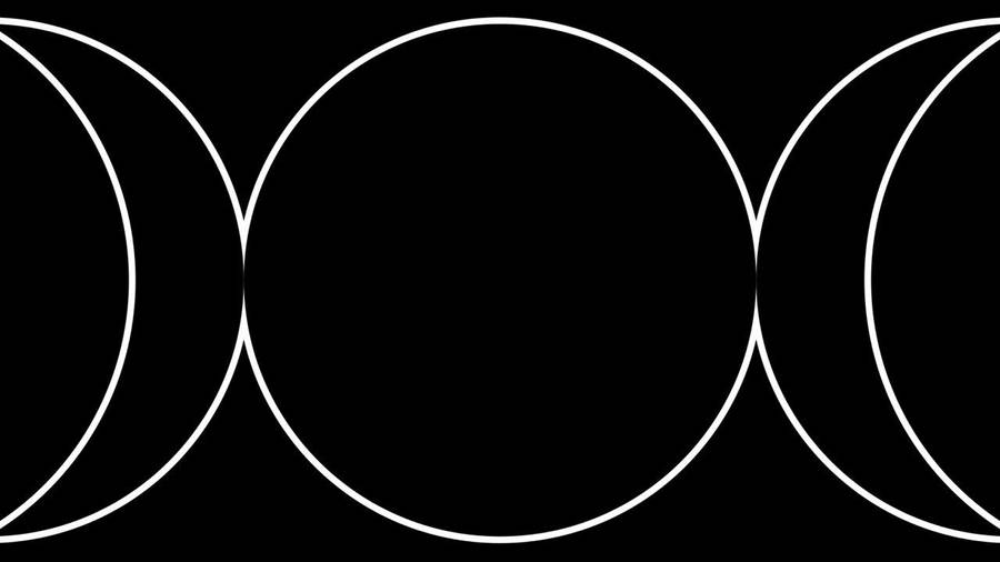 Wiccan Crescent Moon Symbol Wallpaper