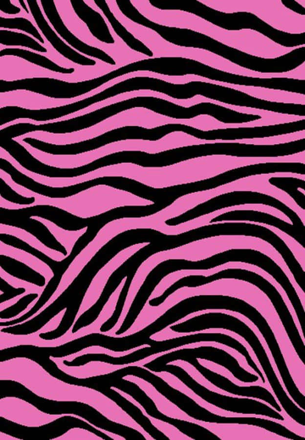 Wildly Colorful - Pink Zebra Pattern Wallpaper
