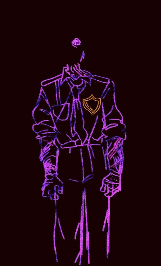 William Afton Five Nights At Freddy's Purple Aesthetic Drawing Wallpaper