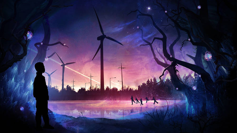 Windmills And Ice Skating Deviantart Wallpaper