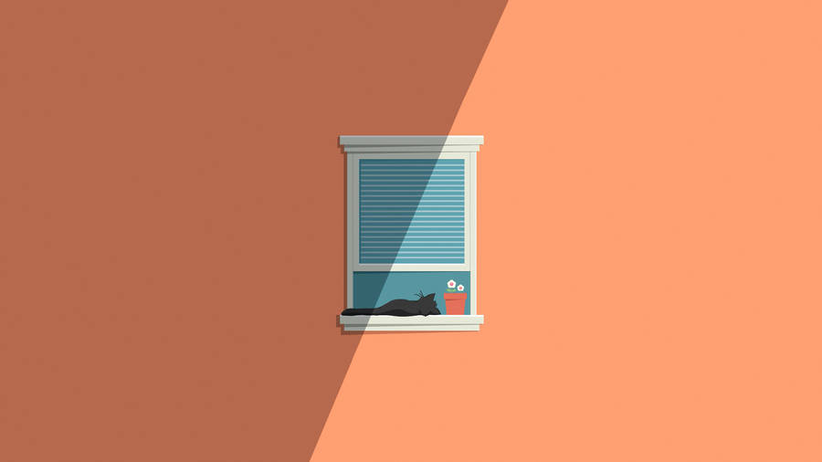 Window Minimalist Laptop Digital Art Wallpaper