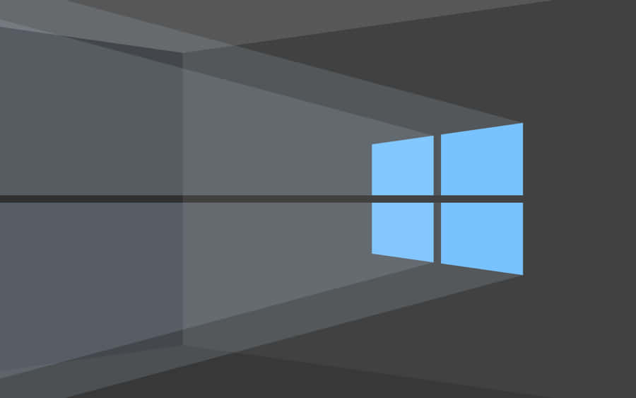 Windows 10 - A Window With A Blue Light Coming Through Wallpaper