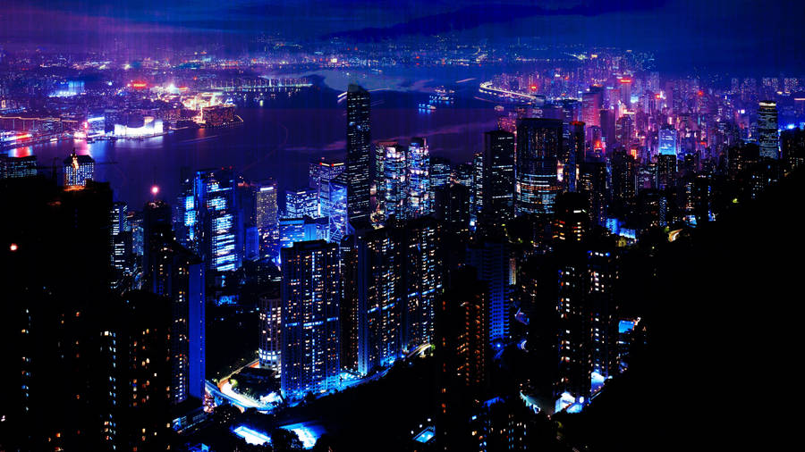 Windows 11 4k Aerial City Night Wallpaper