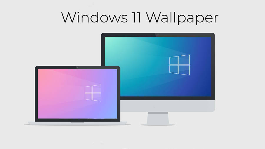 Windows 11 White Monitor Wallpaper