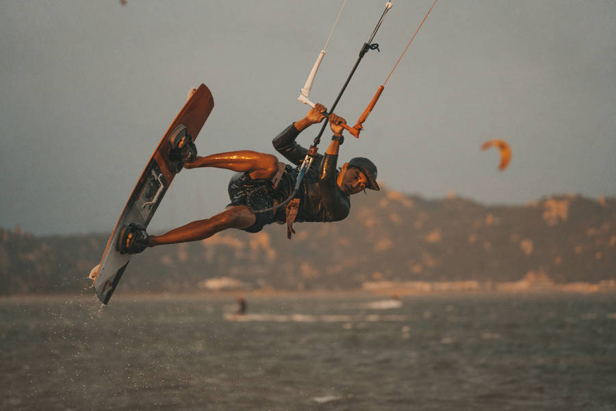 Windsurfing With A Cap Wallpaper