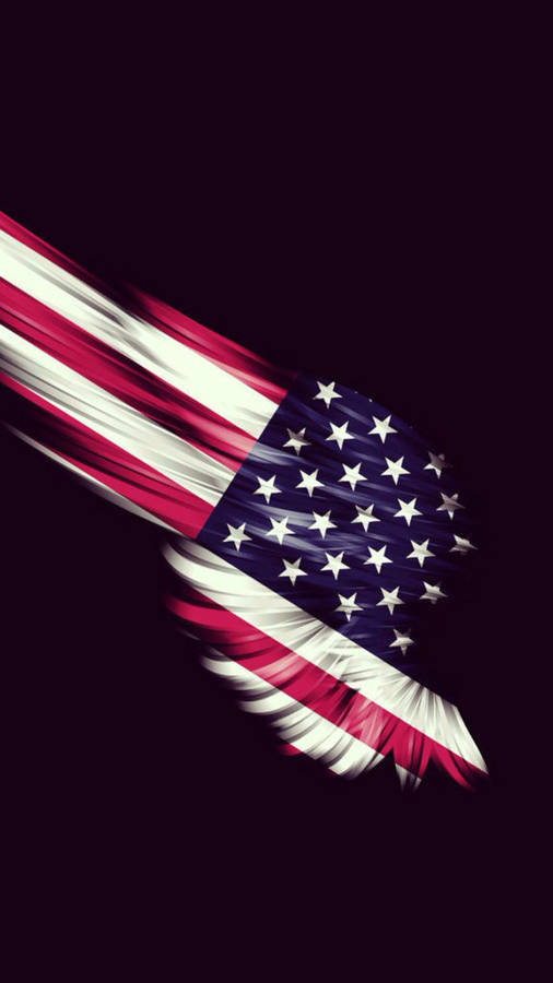 Wing-like American Flag Iphone Wallpaper