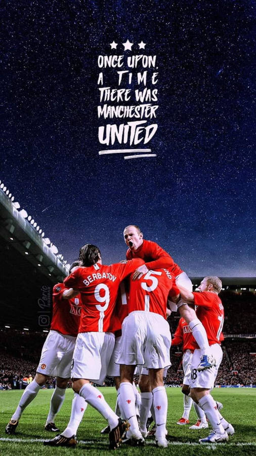 Winning Huddle Of The Manchester United Mobile Wallpaper