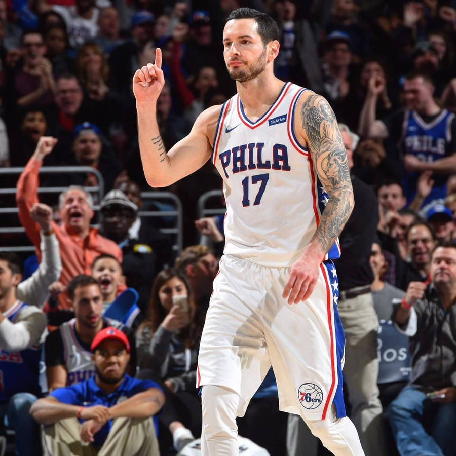 Winning Moment Photo Of Jj Redick Wallpaper